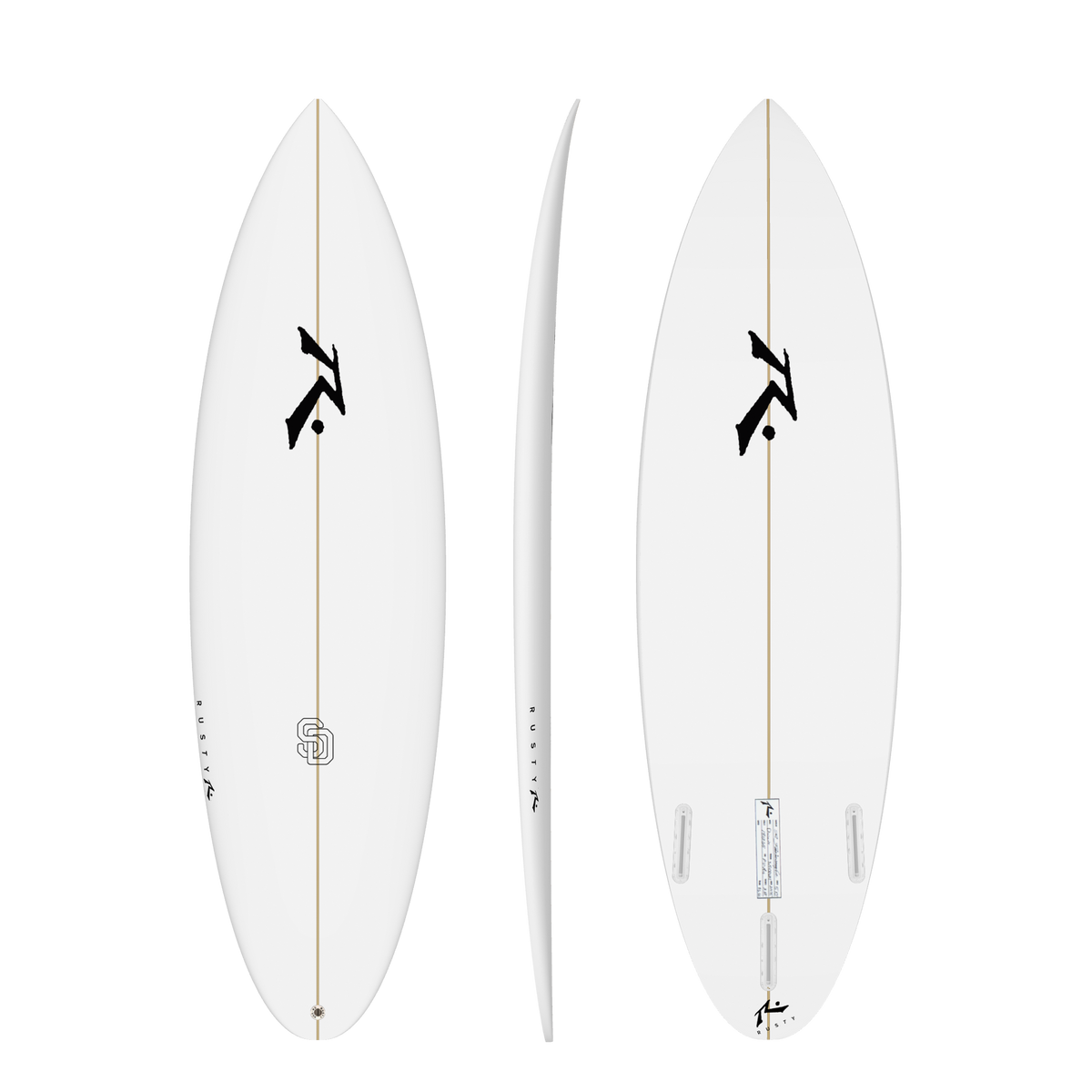 SD RT RE 6&#39;2&quot; x 19.5 X 2.5 - 32.20L, Round, 3x  Futures Fin Boxes, PU - ID:997445