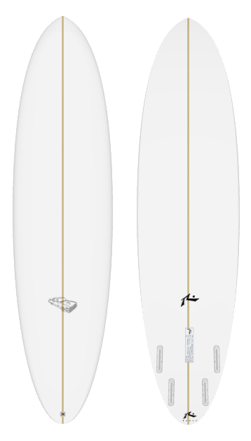 Lowrider 6&#39;8&quot; x 20.63 X 2.51, Round Pin, 4x  Futures Fin Boxes, PU - ID:972609