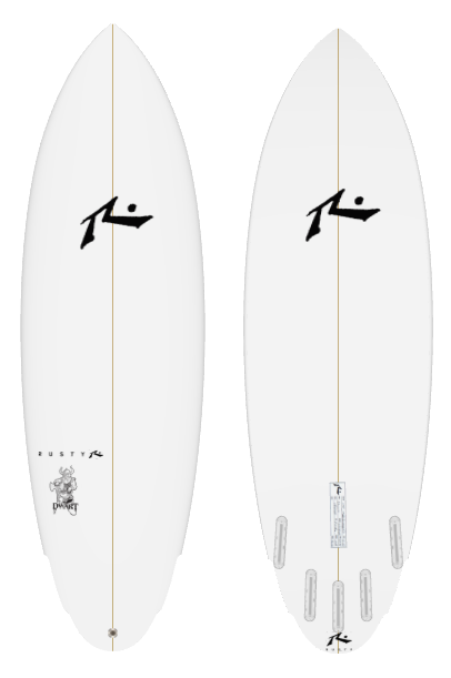Dwart 5&#39;8&quot; x 20.5 X 2.42 - 32.00L, Double Wing Round, 5x  Futures Fin Boxes, PU - ID:998330